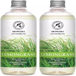 레몬그라스 디퓨저 리필 34 Fl Oz 2x17 - 신선하고 오래 지속되는 향기 천연 에센셜 오일 아로마테라피