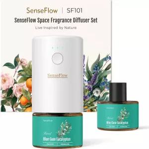 센스플로우 SF101 프로 워터리스 에센셜 오일 디퓨저 아로마테라피 및 무독성 방향제 플러그인 120일 천연