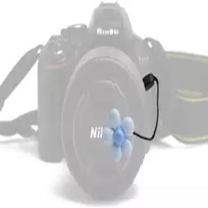 캐논 니콘 소니 DSLR 및 미러리스 카메라 장식용 플라워 렌즈 캡 보호대 홀더 블루