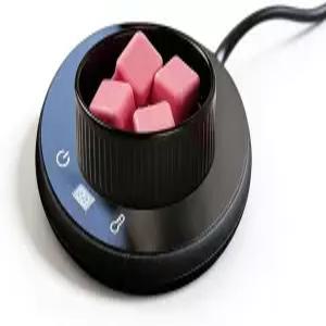 타이머가 있는 왁스 멜트 워머 3-in-1 캔들 향이 나는 큐브용 전기 멜터 병 및 에센셜 오일 3가지 온도