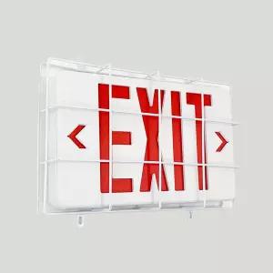 강철 와이어 가드가 있는 TANLUX 출구 표지판 보호 커버가 벽 장착 비상 표시등