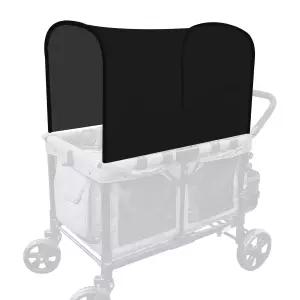 원더폴드 유모차 W2/W4 올 모델 UPF50+ 패브릭 햇빛 가리개 및 라이더 보호 기능(블랙)과 호환되는 LUAATT