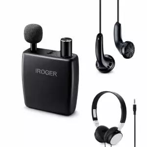 시니어용 IROGER 보청기 개인용 사운드 앰프 스마트 오토게인 방향성 마이크 충전식 배터리 헤드폰 및