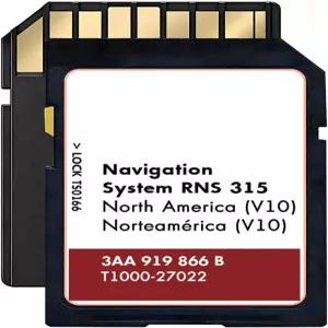 최신 V10 RNS 315 GPS 내비게이션 SD 카드 2011-2015년 Eos 비틀 골프 제타 파사트 티구안의 북미 지도