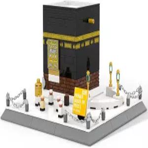 비프집 카바 빌딩 세트 메카 그레이트 모스크 건축 모델 키트 446Pcs 라마단을 위한 이슬람 선물 이드 앤