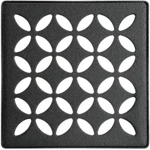 통합 본딩 플랜지가 있는 슐루터 케르디-드레인 플로럴 샤워 그레이트 키트 - 타일 이상적 스테인리스 스틸