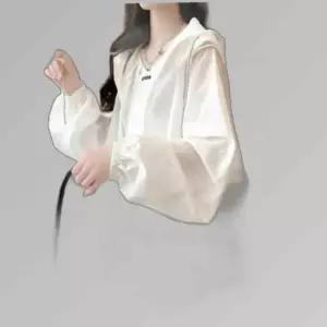 간절기 필수품 루즈핏 화이트 데일리 여성 점퍼 바람막이