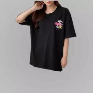 루즈핏 파리 반팔 롱 티셔츠