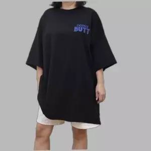 루즈핏 BUTT 반팔 롱 티셔츠