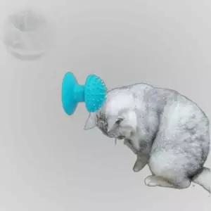 애완동물 셀프 브러쉬 파란색 고양이 흡착식 마사지기