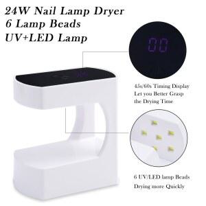 미니 USB 네일 램프 LED 및 UV 매니큐어 기계 경화 젤 스마트 센서 네일 아트 도구와 휴대용 빠른 건조 네일 건조기