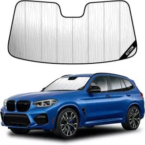 BMW X3용 윈드실드 선 쉐이드 2018~2024 맞춤형 커버 보호 대시보드 접이식 자동차 창문 - X3 액세서리