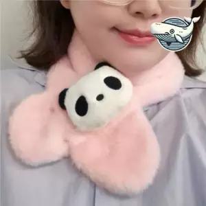 3색 판다 캐릭터 넥워머 방한머플러 아동용 겨울목도리