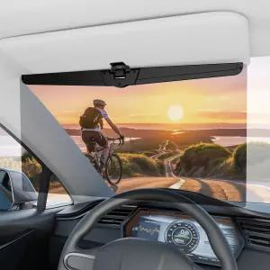 차량용 Veharvim Sun Visor Extender 편광 자동차용 Blocker UV400 조절 가능한 Extension 클립 유니버설