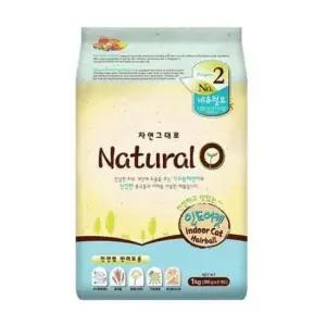 [반려] 반려묘용 인도어캣 고양이 사료 네츄럴오 전연령 1kg X6개