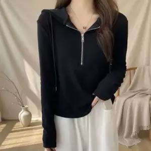 [다잇템] 여성 하프집업 후디티 롱슬리브 봄가을 클래식 트렌디24596618588872