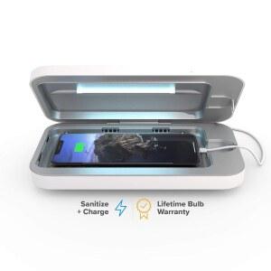 PHONESOAP UV 휴대폰 소독제 듀얼 범용 충전기 상자 특허 임상적으로 입증된 360도 UV 모든 휴대폰 흰색 소독 충전
