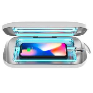 PHONESOAP PRO UV 스마트폰 소독제 범용 휴대폰 충전기 상자 특허 임상적으로 입증된 360도 UV 소독 모든 휴대폰 흰색 충전