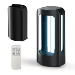 원격 제어 타이머가 있는 SANSI 27W UV 소독제 99 UVC 램프 254NM 파장 침실 호텔 주방 욕실 청소용 자외선 차단제 휴대용 오존 프리