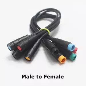 호환 1Pcs 20100cm 전자 자전거 속도 센서 MF 연장 케이블 전선가리개 M8 2 3 4 5 6 핀 전기 자전거 Ebike