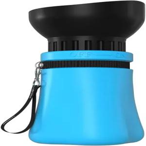 TOCCOOL 17OZ 반려견 물병 휴대용 누수 방지 반려동물 정수기 로프 야외 산책 여행용 경량 하이킹 파란색