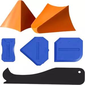 실리콘 스프레더 코킹 도구 6피스 세트 오렌지 블루 스크레이퍼 주방 욕실 창문 타일 설치용 다용도 밀봉