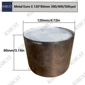유로 6 120x80mm 허니컴 금속 기판 삼원 촉매 코팅 자동차 변환기 배기 시스템