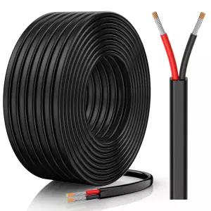CONEPY 18 게이지 와이어 AWG 2 도체 전선 유연/산소가 없는 주석 구리/가닥 PVC 18/2 자동차 해상 LED