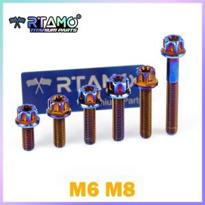 RTAMO 티타늄 합금 볼트 M6 M8X20253035405060 토르크 빅 헤드 쇼크 캘리퍼 (1개)
