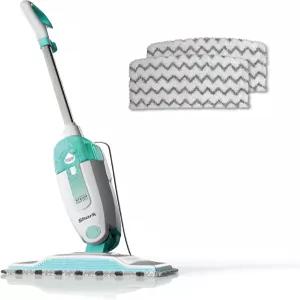 기계 세척 가능한 먼지 그립 패드 2개가 있는 상어 스팀 걸레 탈착식 물탱크 경량 밀폐된 단단한 바닥용