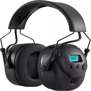 블루투스 5.3 보청기 충전식 이어 헤드폰 26dB NRR 안전 소음 감소 이어머프