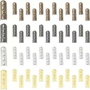 SOFPLATE 1박스 200Pcs 4가지 색상 실버 신발 레이스 버클 금속 엔드 캡 기둥 작은 합금 교체 오픈 잠금
