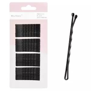 미아 클라인 바비 핀 어린이 소녀 여성용 헤어 2인치 60PCS 크림핑 클립 모든 타입에 안전하고 쉬운 볼 팁