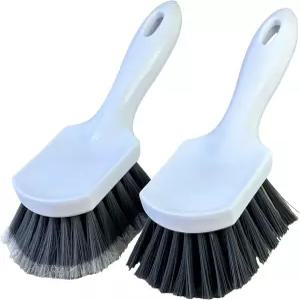 짧은 핸들 자동차 휠 및 타이어 브러시 자동 디테일 세차 림 웰 카펫 실내 장식용 딥 클리닝 부드러운