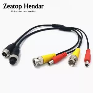 호환 1Pcs M12 4Pin 항공 남성여성 플 BNC  DC 남성 연장 케이블 전선가리개 어댑터 CCTV 카메라 보안 DVR