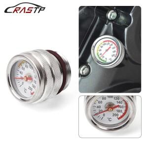 M30X1.5 오일 온도 게이지가있는 오토바이 연료 탱크 캡 엔진 밸브 커버 필러 Kawasaki 650 KLR 87-98 CAP0
