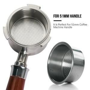 가정용 커피 머신 파우더 보울용 스테인레스 스틸 필터 스크린 비가압 바구니 51mm