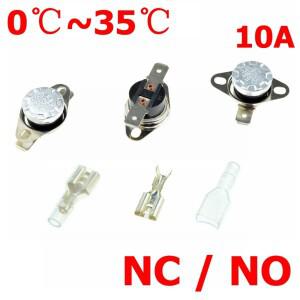 온도 조절기 스위치 0C 5C DegC 10A NC 정상 폐쇄 NO 개방 열 센서 KSD301