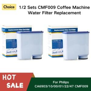 2세트 CMF009 커피 머신 물 필터 교체 호환 Saeco AquaClean 스케일 제거 CA69031000012247