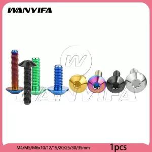 호환  Wanyifa 티타늄 볼트 M4M5M6x10 12 15 20 25 30 35mm 자전거 디스크 브레이크 패스너 용 헤드 Torx