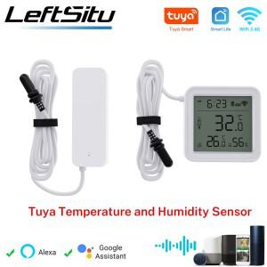 Tuya WiFi 홈 온도계 및 습도계 냉장고 어항 용 외부 프로브가 스마트 APP 모니터링