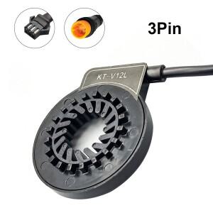 12V-72V KT-V12L 전기 자전거 왼쪽 위치 PAS 센서 듀얼 홀 통합 지원 12 마그네틱 포인트 SM방수 플매트 카