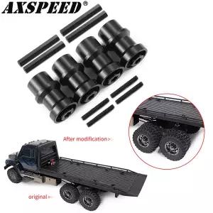 호환  AXSPEED 4Pcs 알루미늄 육각 어댑터 단일 휠-더블 휠 110 TRX6 Hauler T6 G63 부품 용 2 축 변환