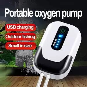 호환  야외 낚시 산소 펌프 고기 탱크 수족관 고기 펌프에 대 한 리튬 배터리와 USB 휴대용 통풍기