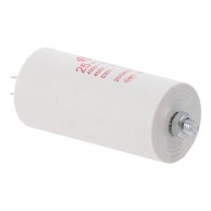 CBB60 Run 캐패시터 25uF 450V AC 더블 인서트 실린더, 공기 압축기 워터 펌프 모터용 흰색, 50Hz, 73x44mm