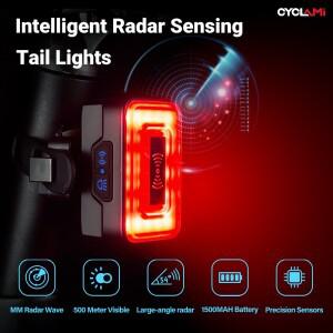 CYCL 자전거 스마트 레이더 테일 라이트 스마트 리어 브레이크 감지 램프 Ebike LED  사이클링 센서 경고