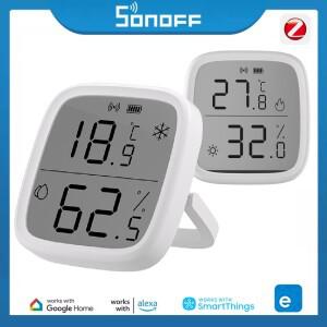 SONOFF SNZB-02D Zigbee 온도 습도 센서 LCD 화면 3.0 게이트웨이 허브 필요 Alexa Google Assistant Smart