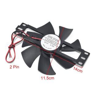 인덕션 쿠커 DC 1225H12S DF의 새로운 기능 SEMN 12V 0.2A 11.5cm 2핀 냉각팬