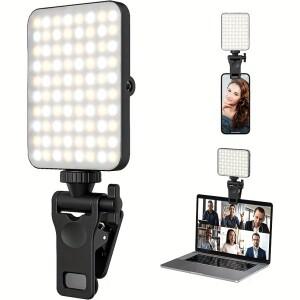 1개 충전식 마그네틱 LED 셀카 조명 3가지 모드 밝기 조절 가능 3000mAh 120LED 휴대폰노트북PC 메이크업