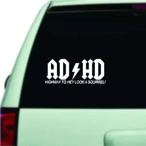 호환  AD HD 고속도로 안녕하세요 자동차 문 및 창 장식 스티커에 대한 다람쥐 비닐 데칼을 봅니다 자동차